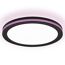 Schwarze LED-Deckenleuchte Smart Circle mit lilafarbenem Streifen
