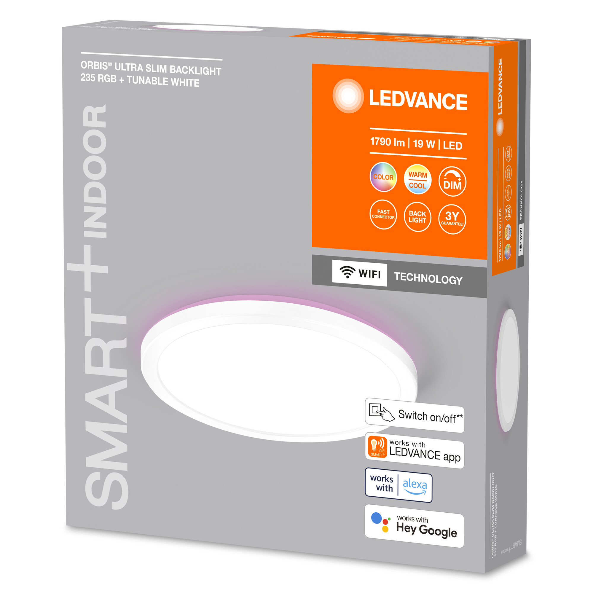 LED-Deckenleuchte 'Smart Slim' weiß Ø 23 cm 1140 lm + product picture