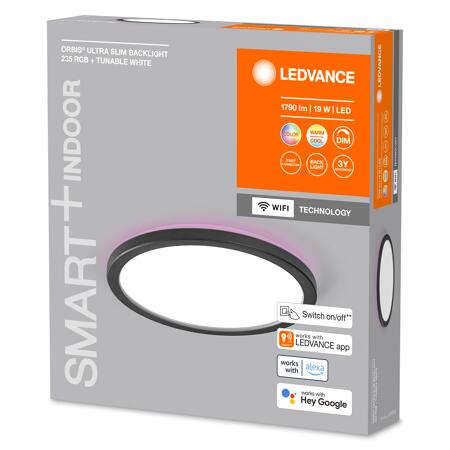 5. Bild von LED-Deckenleuchte 'Smart Slim' schwarz Ø 23 cm 1070 lm