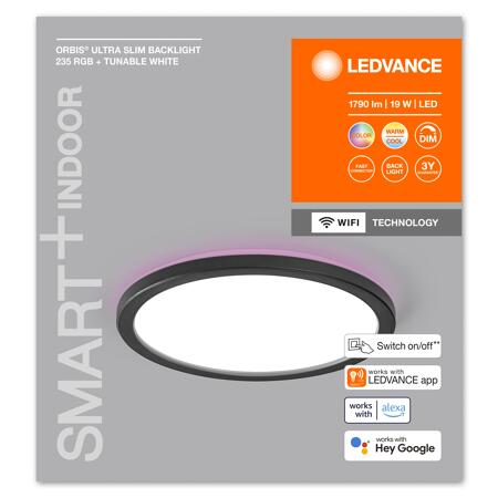 6. Bild von LED-Deckenleuchte 'Smart Slim' schwarz Ø 23 cm 1070 lm