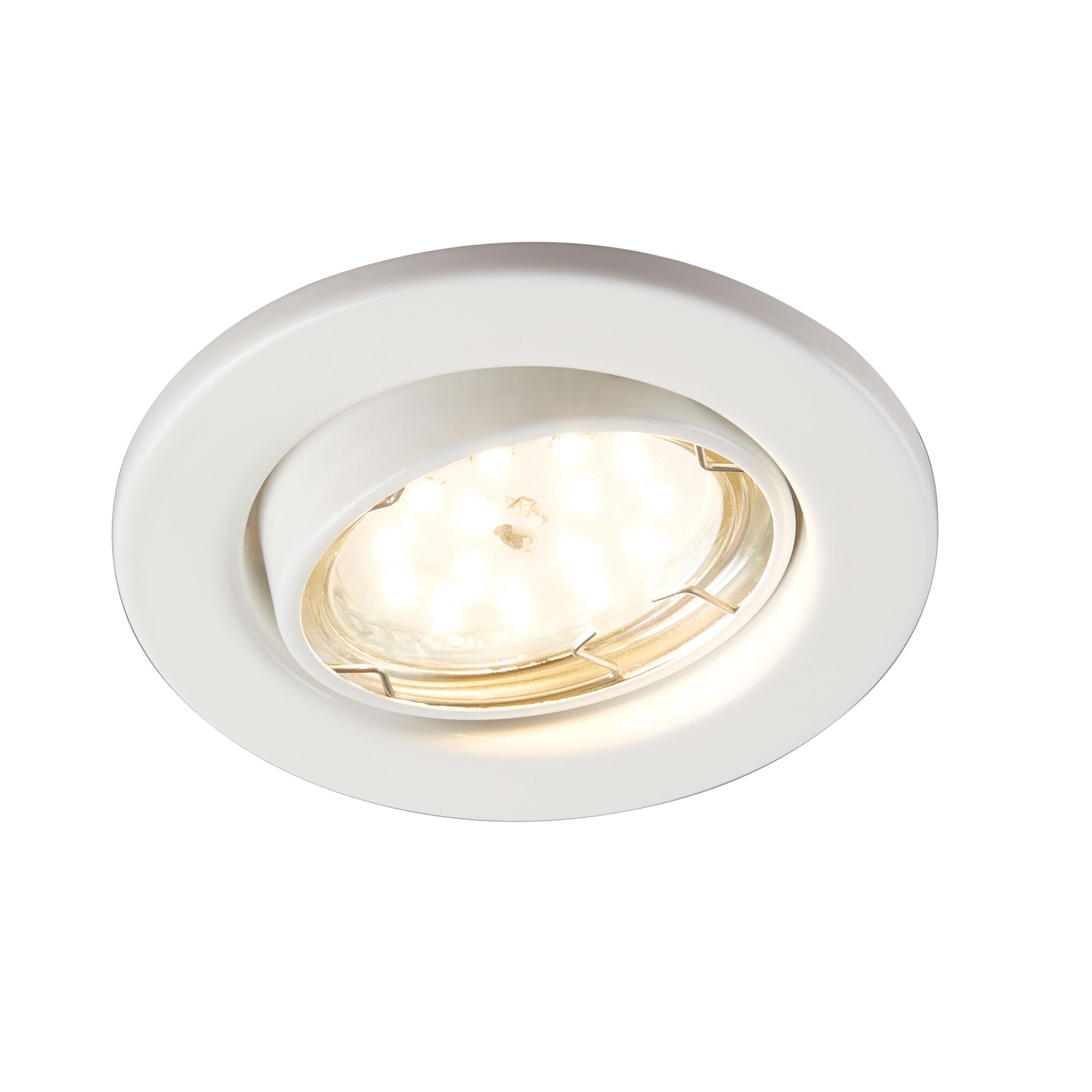 Weiße Einbauleuchte mit LED-Leuchtmittel