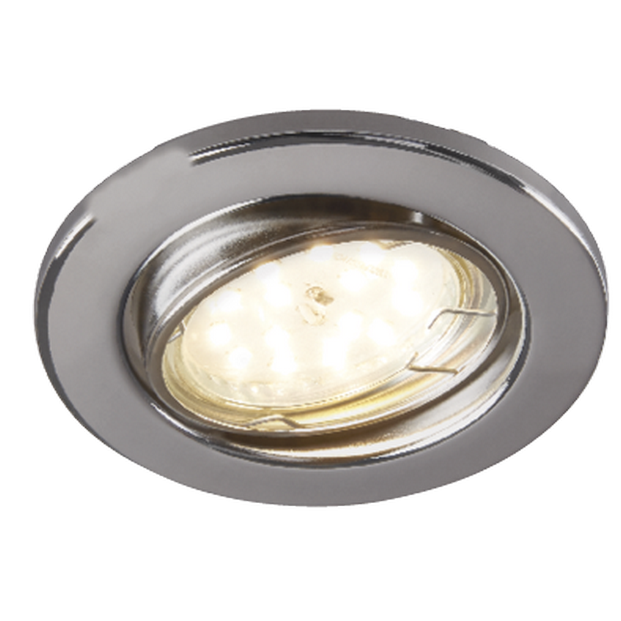 LED-Einbauleuchten-Set chromfarben Ø 8,6 cm 3 Stück