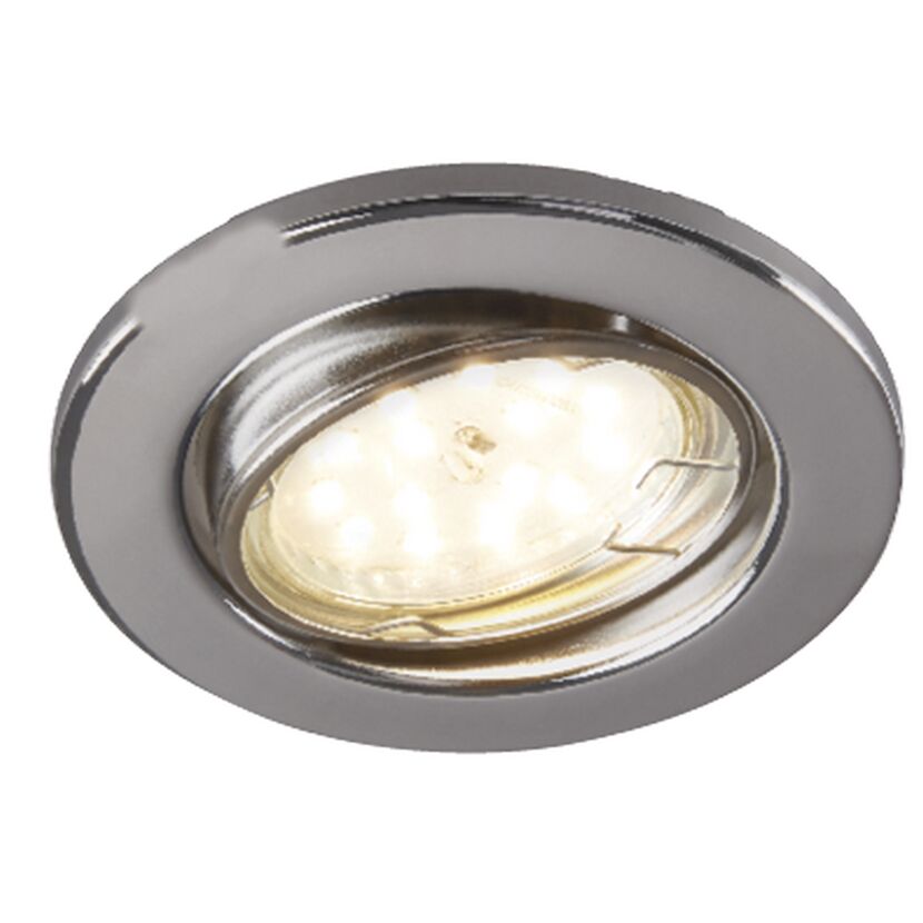 LED-Einbauleuchten-Set aluminiumfarben Ø 8,6 cm 3 Stück