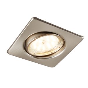 Einbauleuchte nickelfarben 8,3 x 8,3 cm