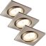 LED-Einbauleuchtenset dimmbar 5 W 350 lm warmweiß 8,3 x 8,3 cm 3 Stück