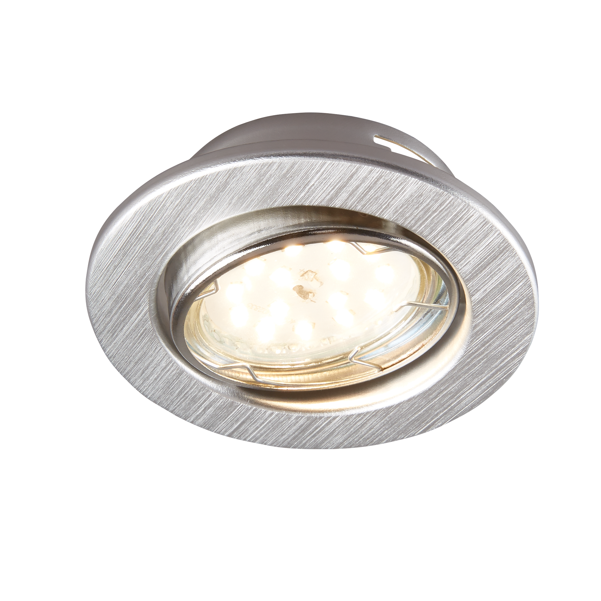 LED-Einbauleuchten-Set aluminiumfarben GU10 Ø 8,6 cm 3 Stück