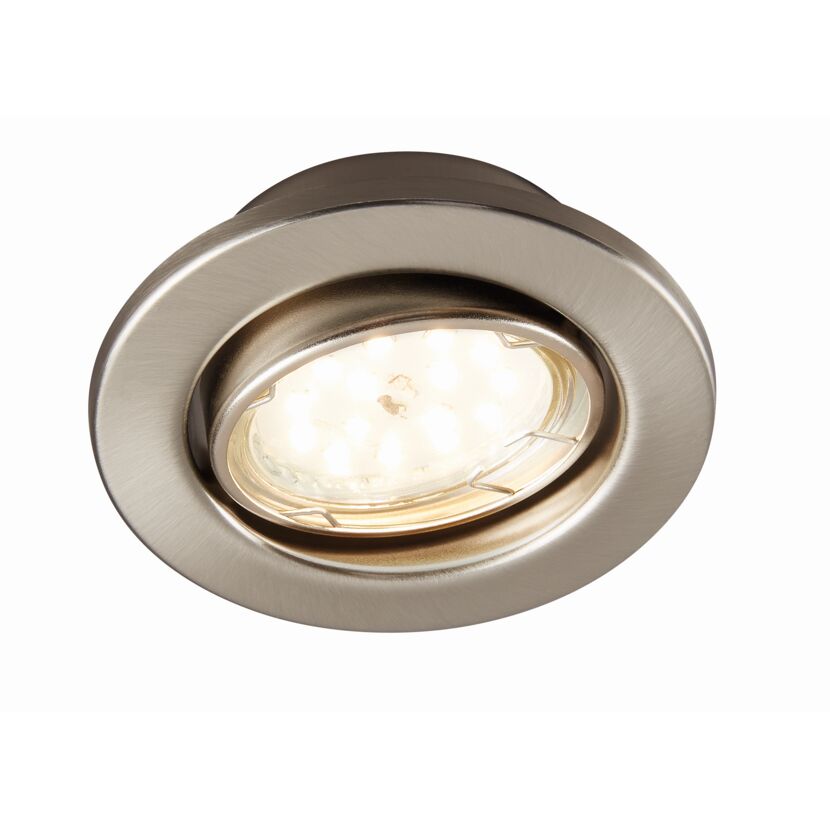 Einbauleuchten-Set nickelfarben matt 5 W 3-teilig