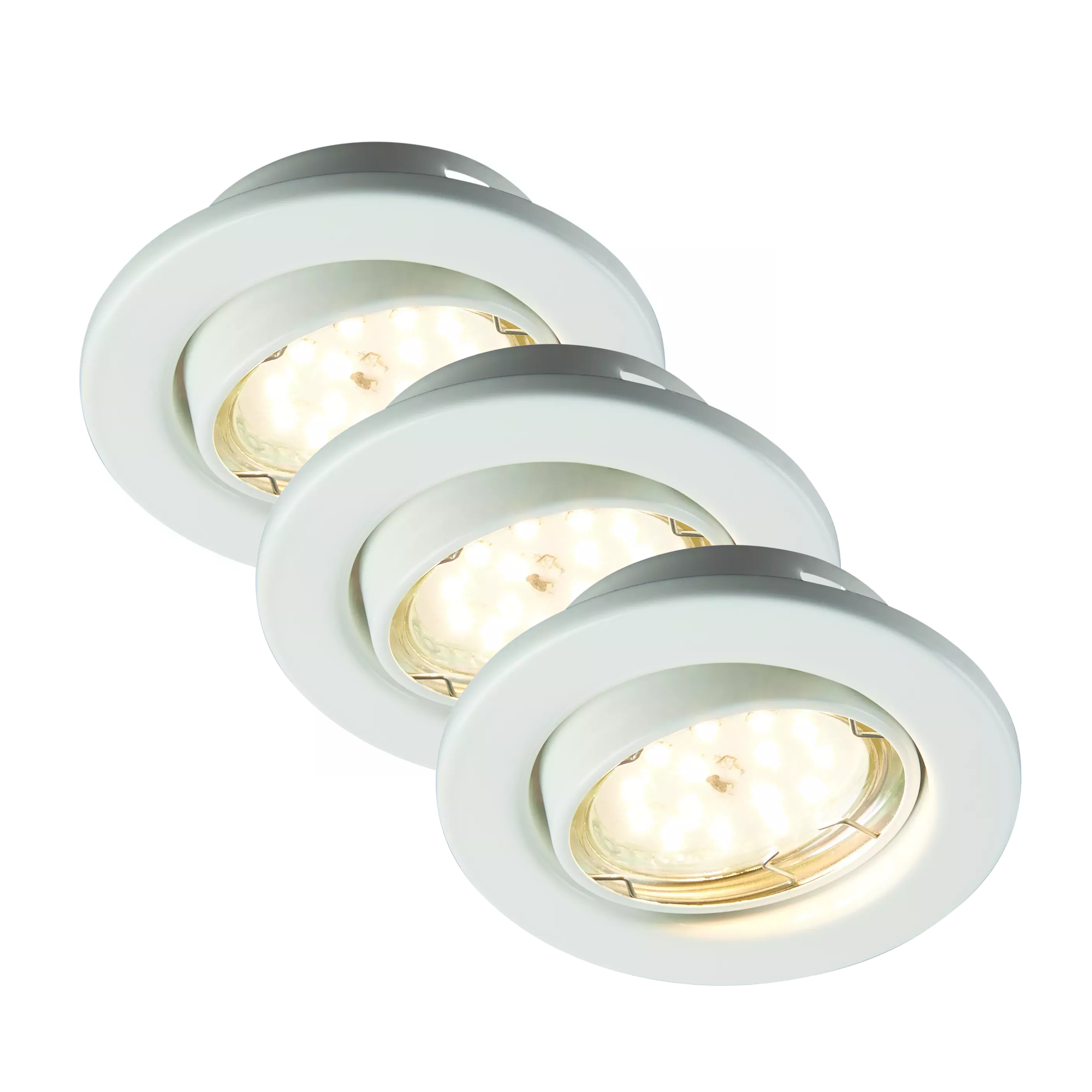 LED-Einbauleuchtenset 5 W 210 lm warmweiß Ø 8,6 cm 3 Stück