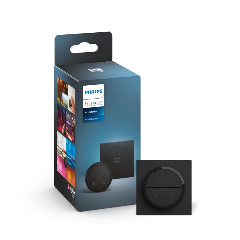 Funkschalter 'Hue Tap Dial' und zugehörige Verpackung