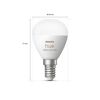Philips Hue Tropfen LED-Leuchtmittel mit Maßen