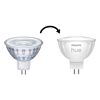 Zwei Philips Hue GU5.3 LED-Reflektorlampen, transparent und matt