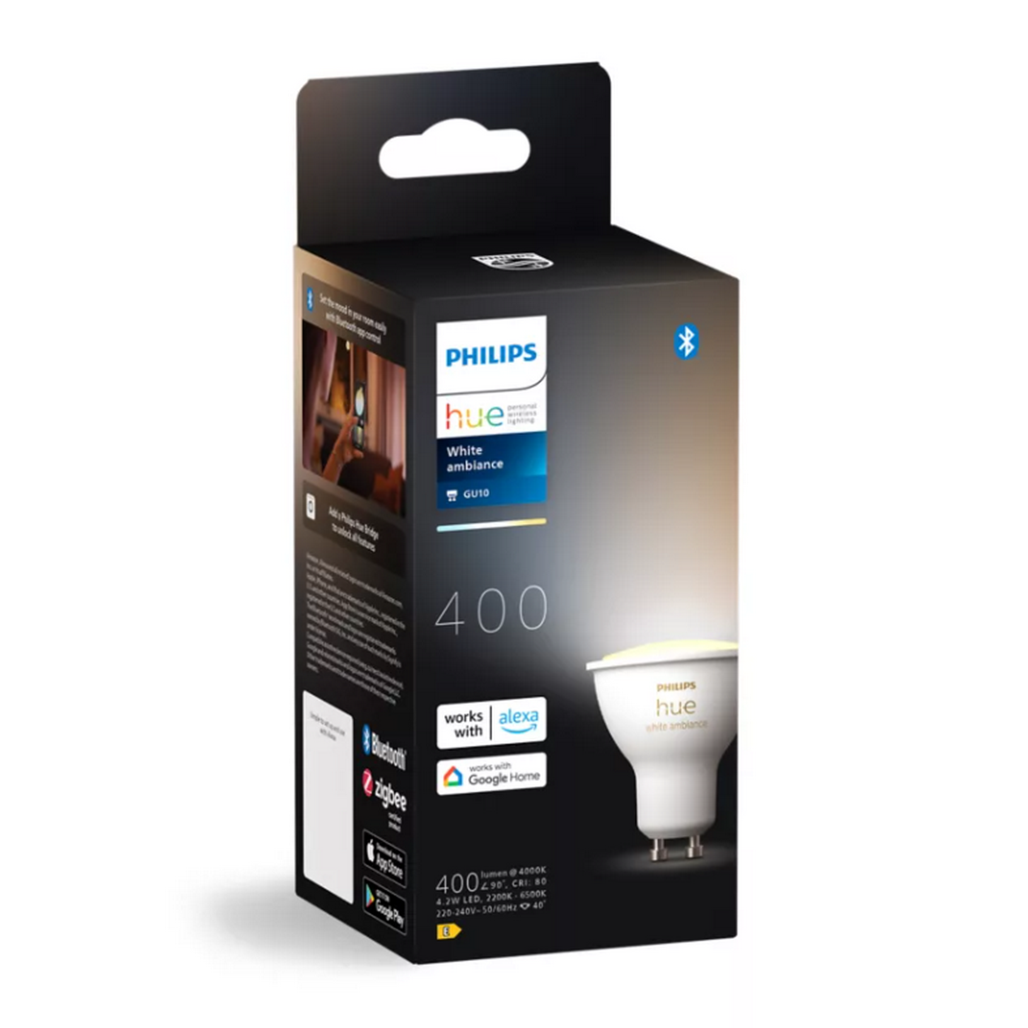 LED-Lampe 'Hue White & Color Ambiance' warmweiß bis kaltweiß GU10 4,2 W 400 lm