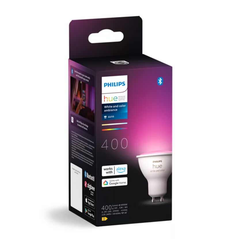 LED-Lampe 'Hue White & Color Ambiance' weiß bis bunt GU10 4,2 W 400 lm