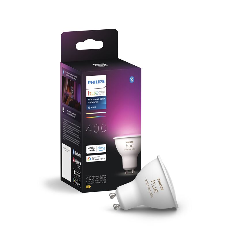 LED-Lampe 'Hue White & Color Ambiance' weiß bis bunt GU10 4,2 W 400 lm