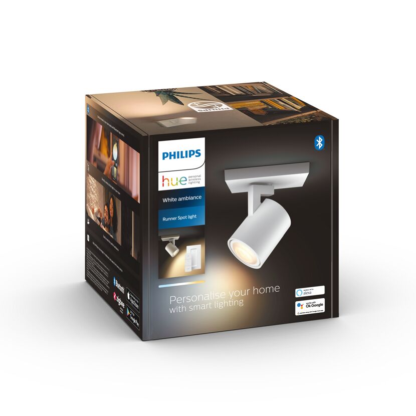 Verpackung des LED-Spots 'Hue Runner'.