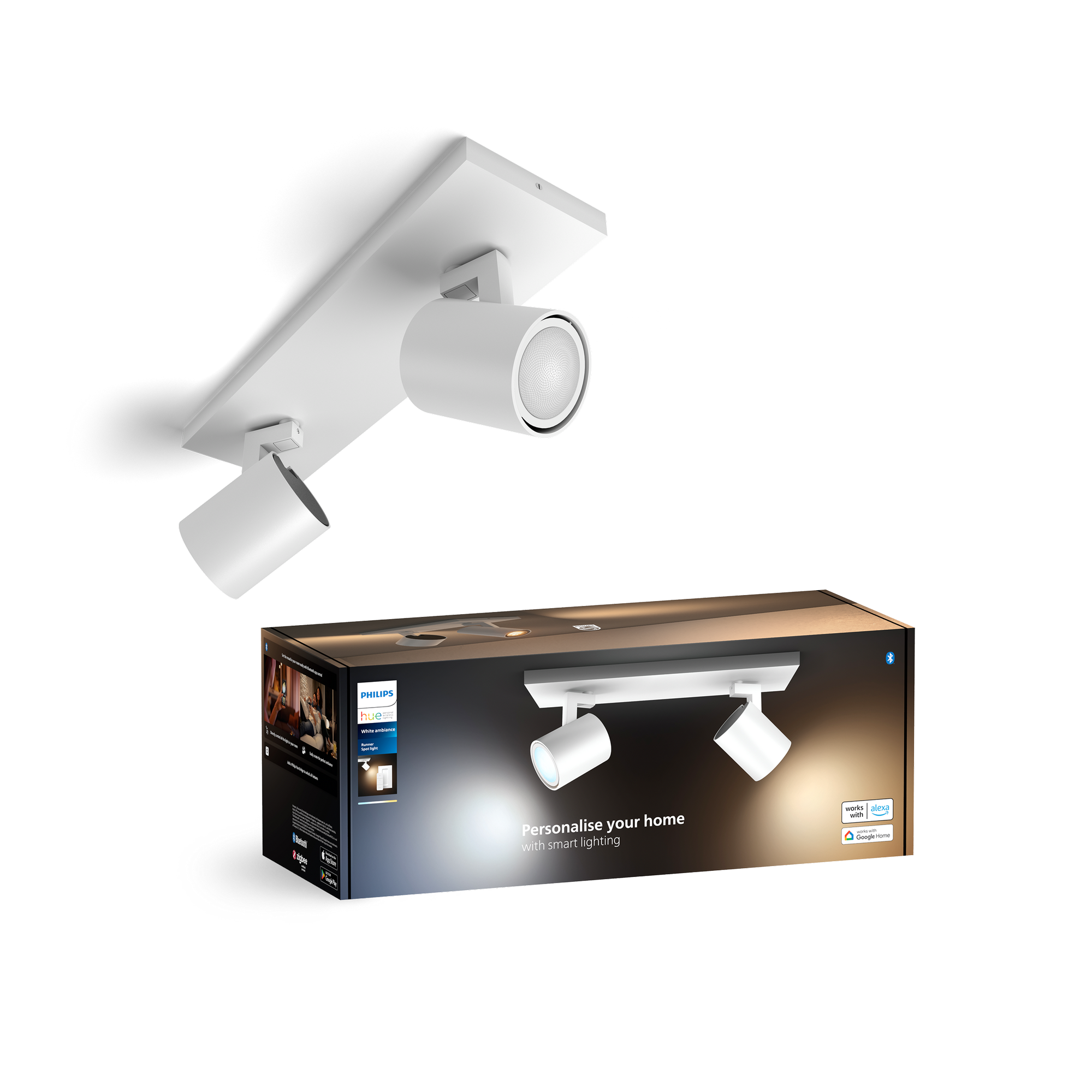 LED-Spot 'Hue Runner' weiß 2 x 4,2 W