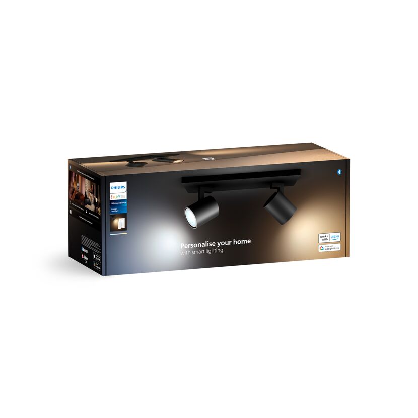 LED-Spot 'Hue Runner' schwarz 2 x 4,2 W