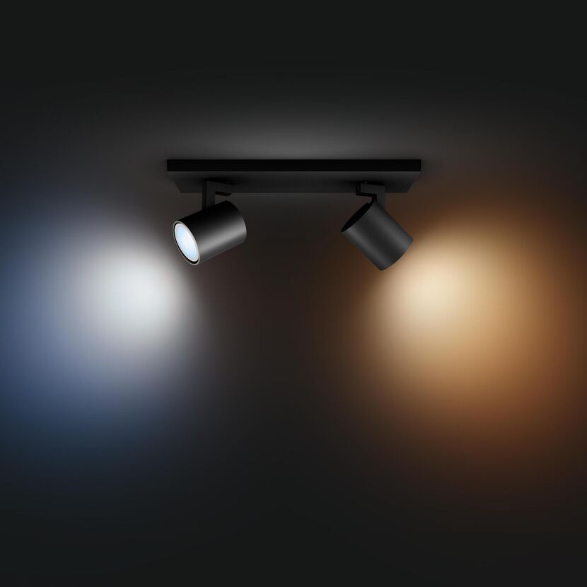 LED-Spot 'Hue Runner' schwarz 2 x 4,2 W
