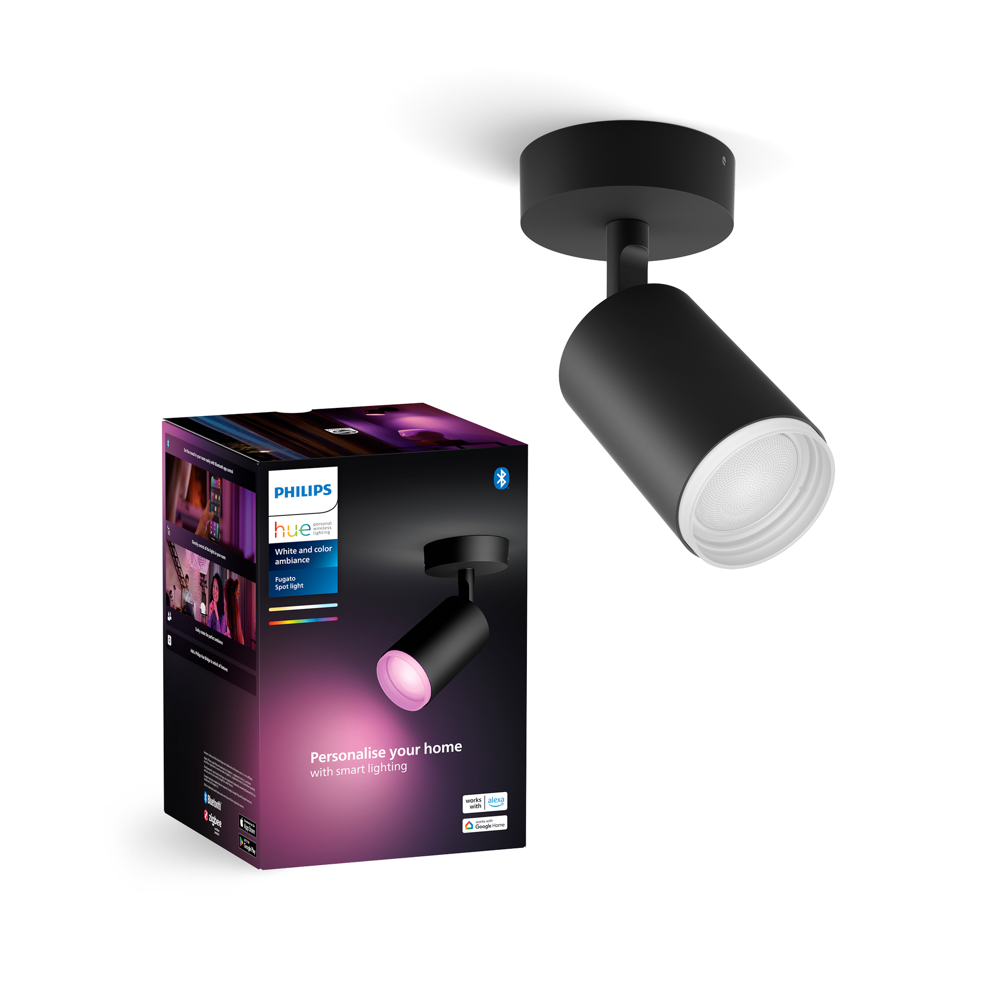 LED-Spot 'Hue Fugato' schwarz 4,2 W