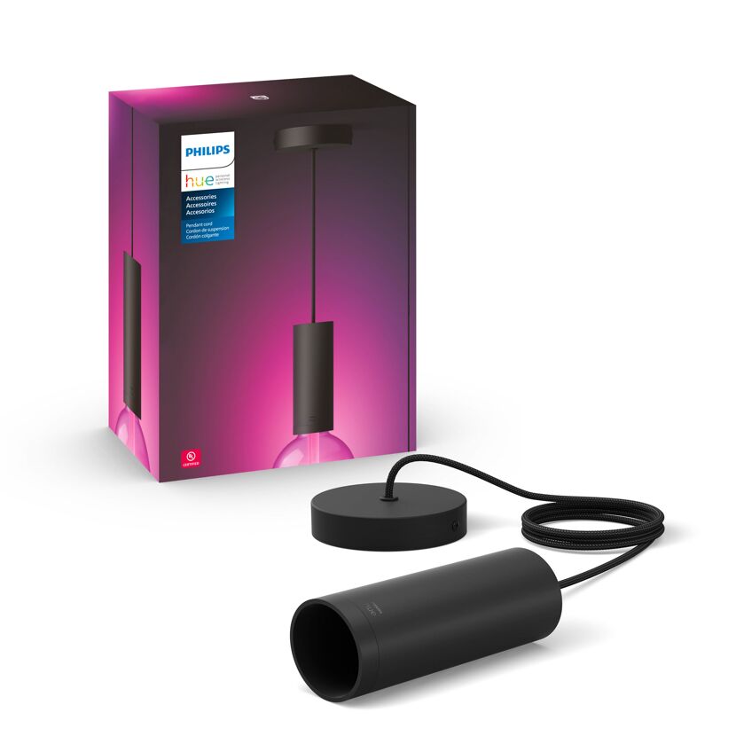 Schwarze Philips Hue Pendelleuchte