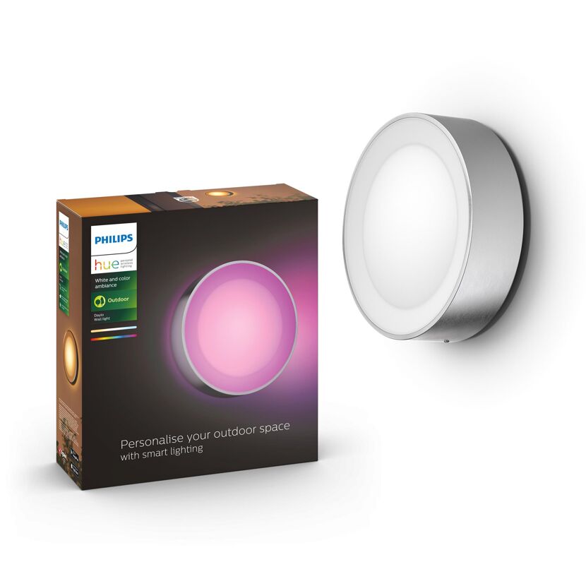 Philips Hue runde smarte Wandleuchte in Silber