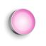 Runde, pink leuchtende Wandleuchte