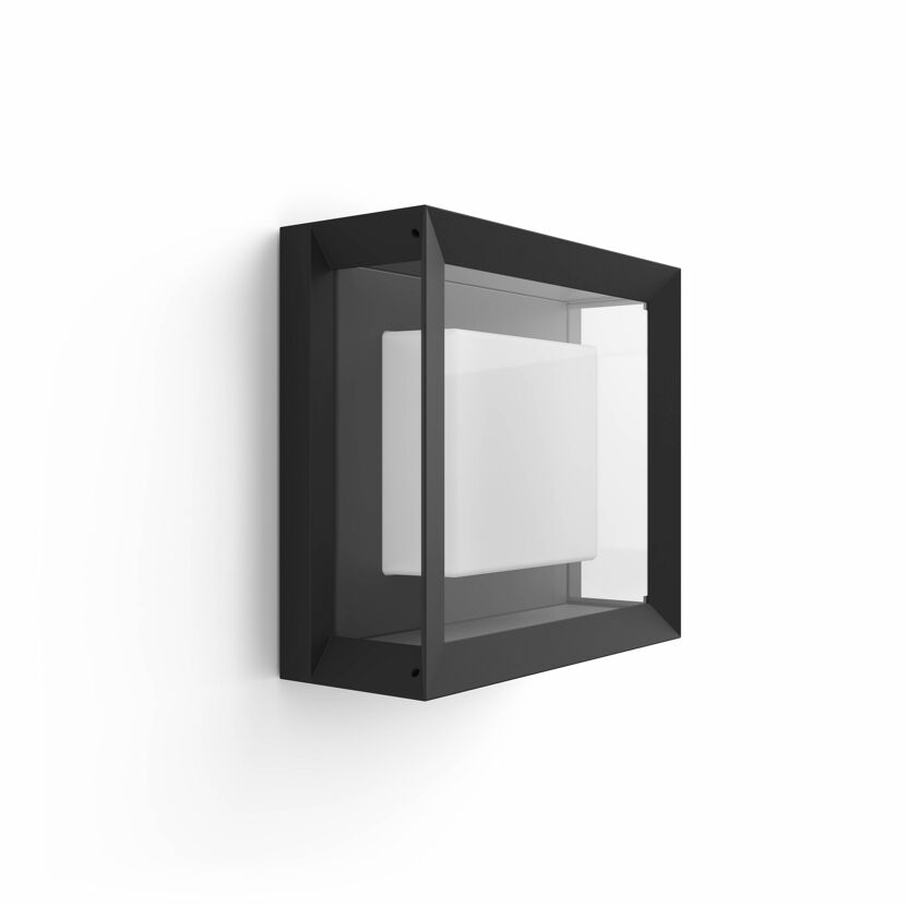 Schwarze quadratische Wandleuchte