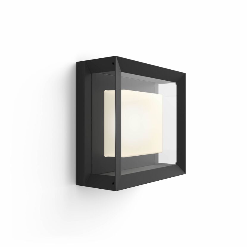 Wandleuchte 'Hue Econic' schwarz 26 x 26 cm