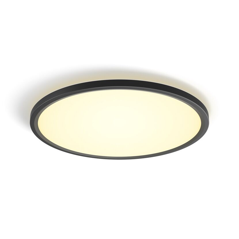 Schwarze runde LED-Deckenleuchte
