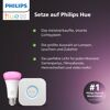Philips Hue Lichtsystem mit Glühbirne und Bridge.