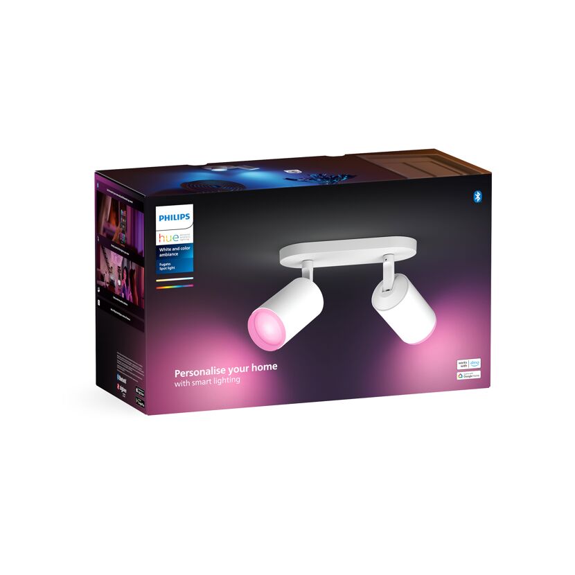 LED-Spot 'Hue Fugato' weiß 2 x 4,2 W