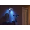 Zwei 'Hue Fugato' LED-Spots an Wand, blau leuchtend.