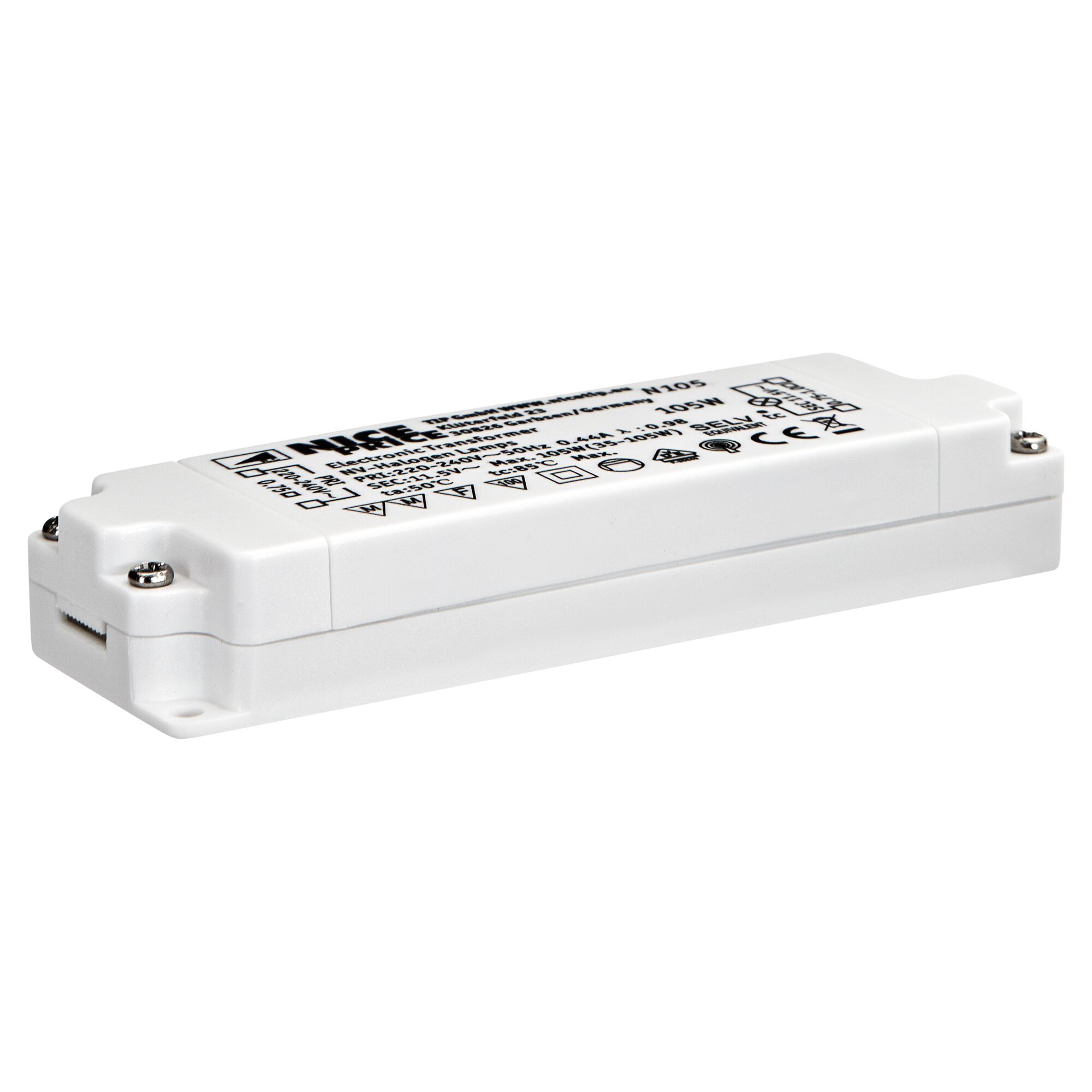 Elektroniktrafo max. 35-105W weiß