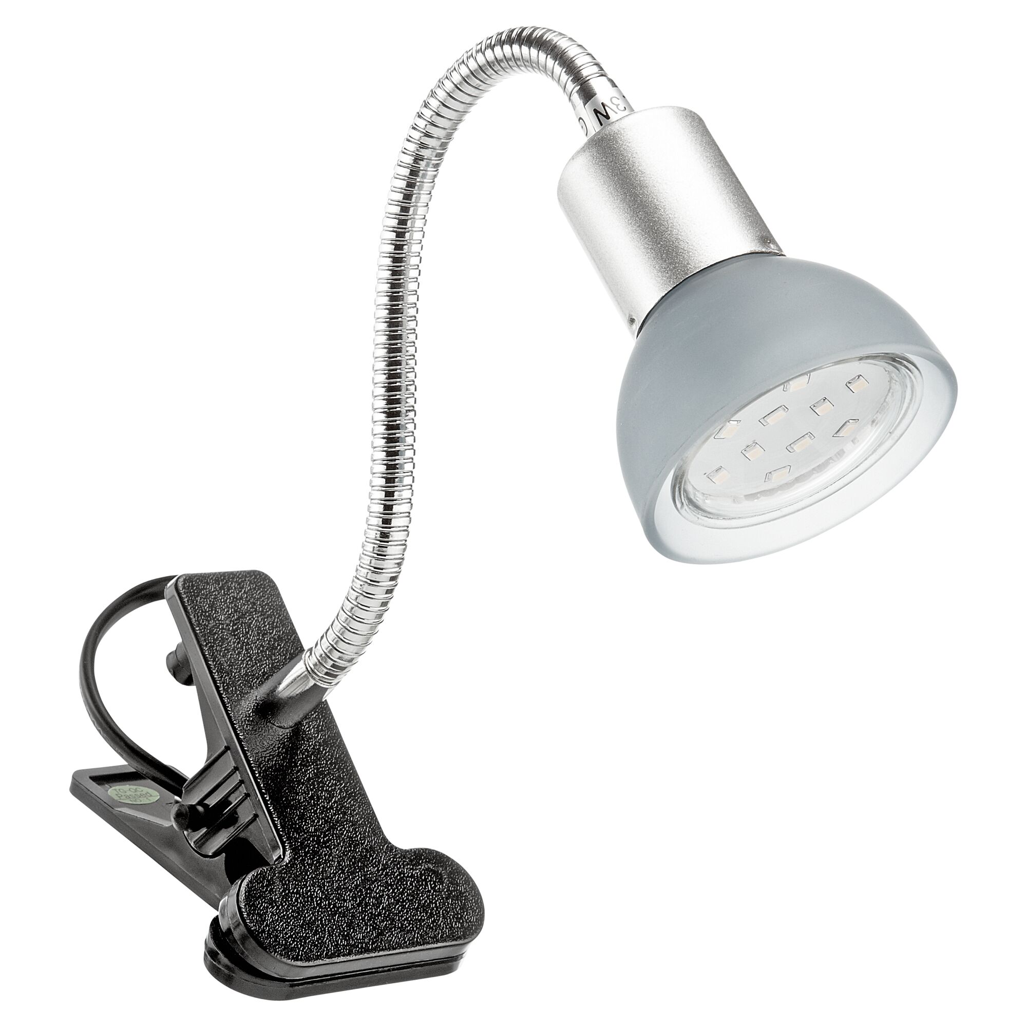 LED-Klemmleuchte Ledo titan-weiß