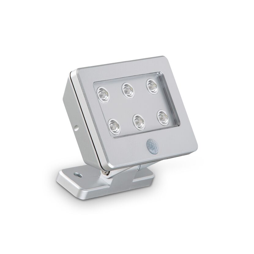 LED-Außenleuchte mit Sensor 'Lero Outdoor' titanfarben, 6 Spots