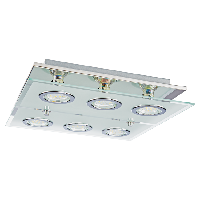 Bild von LED-Deckenleuchte 'Cabo' chromfarben 34 x 34 cm