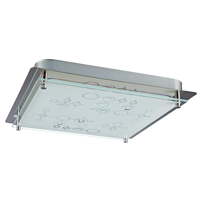 Bild von LED-Deckenleuchte 'Salvia' chromfarben 33 x 33 cm