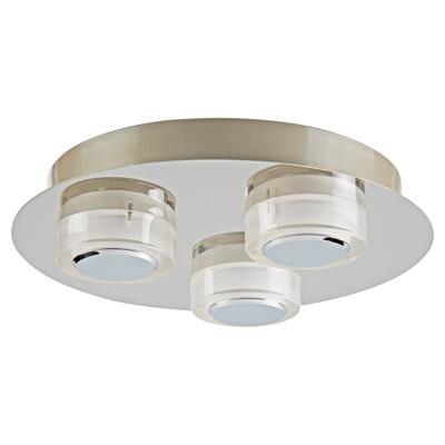 Deckenleuchten Bestellen Toom Baumarkt - Reece Chrome Effect 3 Lamp Flush Ceiling Light