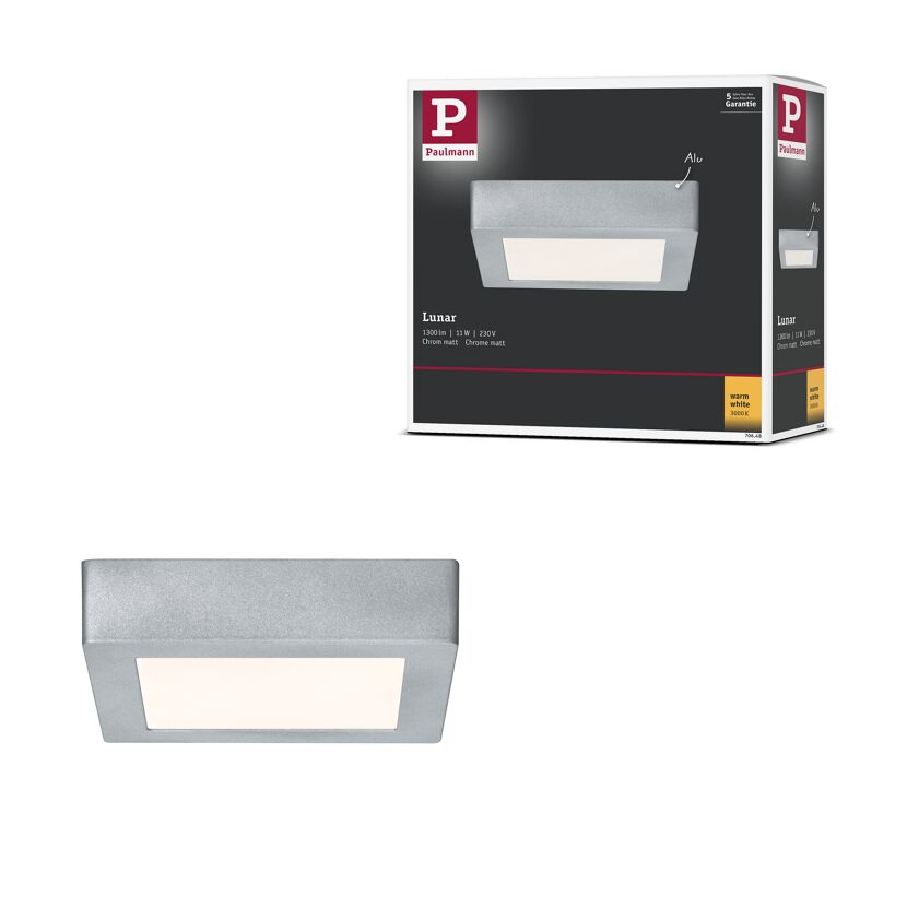 LED-Panel 'Lunar' und seine Verpackung.