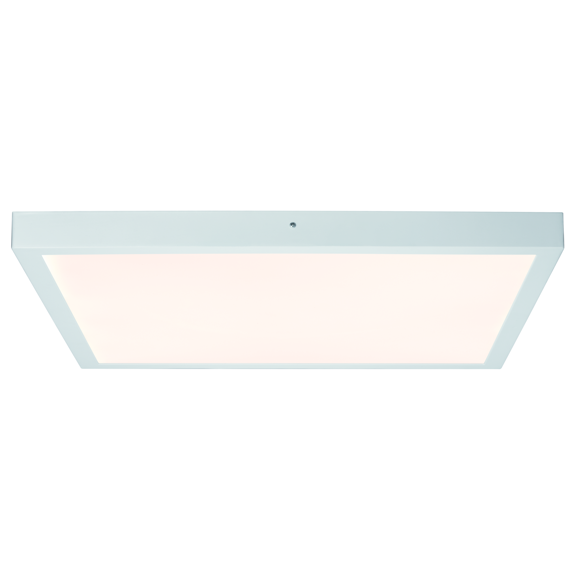 Weiße, quadratische LED-Deckenleuchte Lunar Panel