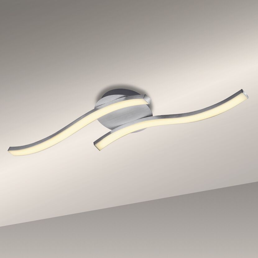 LED-Deckenleuchte 'Go' 480 lm 2-flammig, silbern
