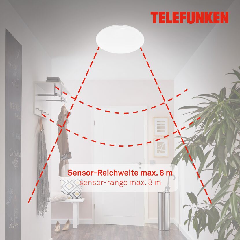 Sensor-LED-Deckenleuchte 'Apollon' weiß 2000 lm, Ø 40 cm