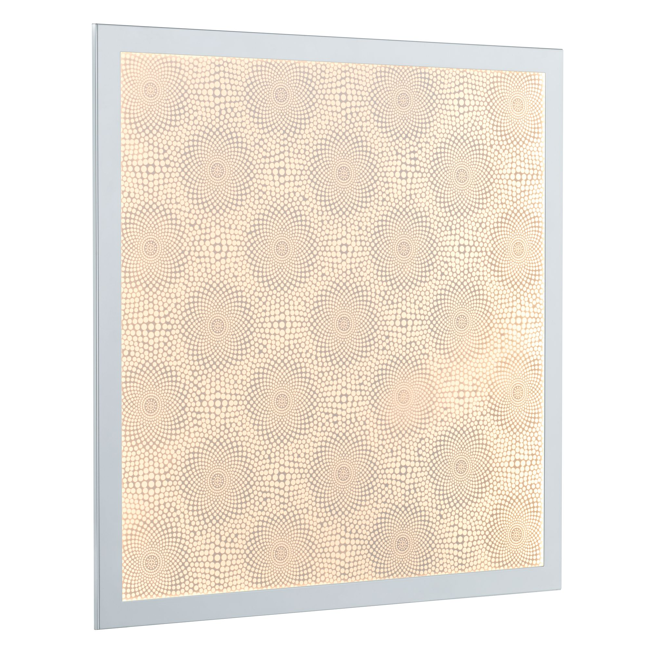 Bild von Deckenleuchte 'Lumix Pattern' 800 lm 11,5 W 50 x 50 cm aluminiumfarben