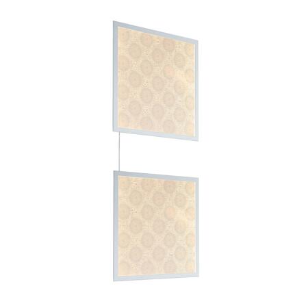 4. Bild von Deckenleuchte 'Lumix Pattern' 800 lm 11,5 W 50 x 50 cm aluminiumfarben