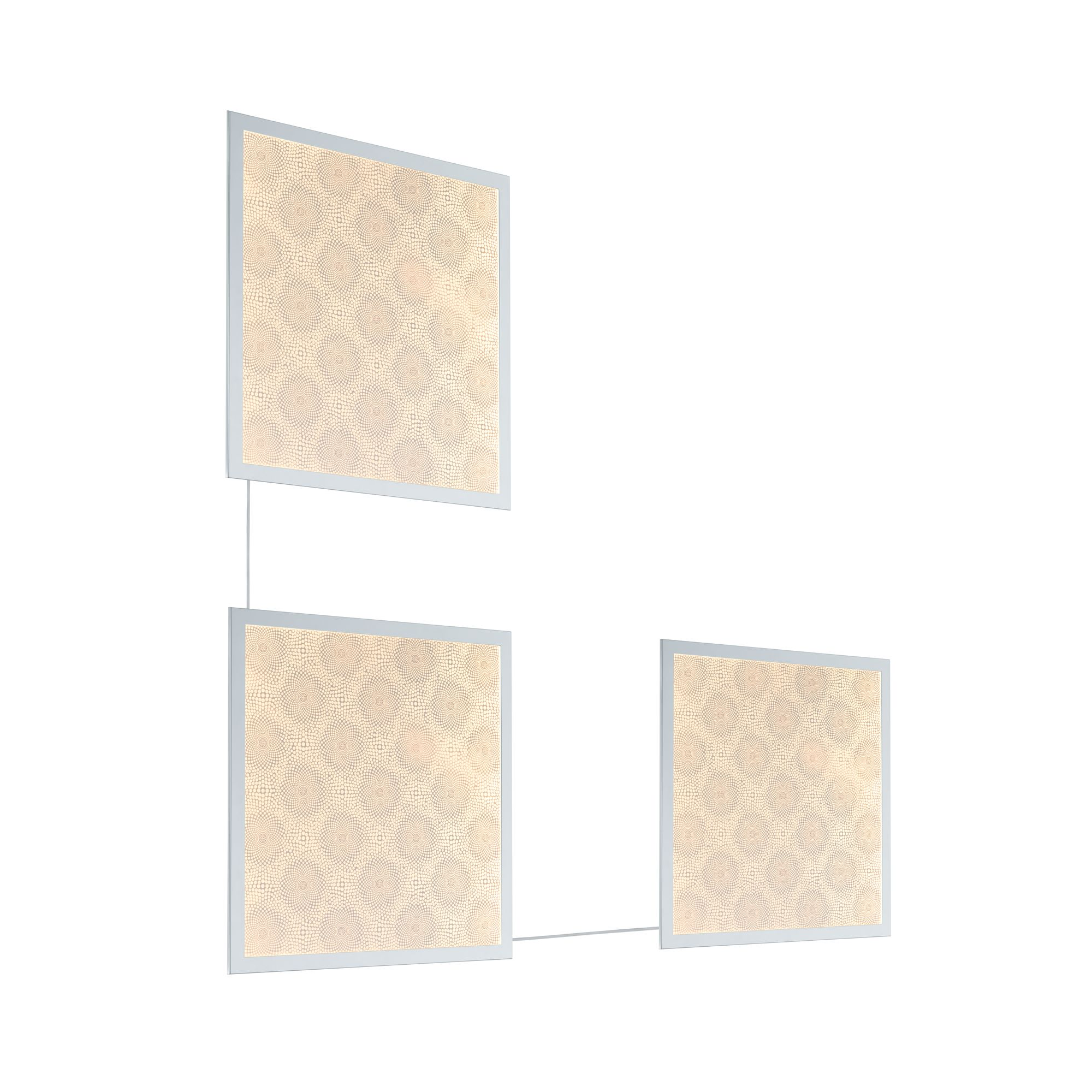 Deckenleuchte 'Lumix Pattern' 800 lm 11,5 W 50 x 50 cm aluminiumfarben + product picture