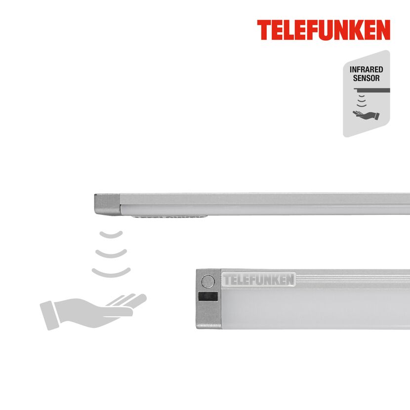 LED-Unterbauleuchte 8 W 800 lm 57,3 cm, silbern