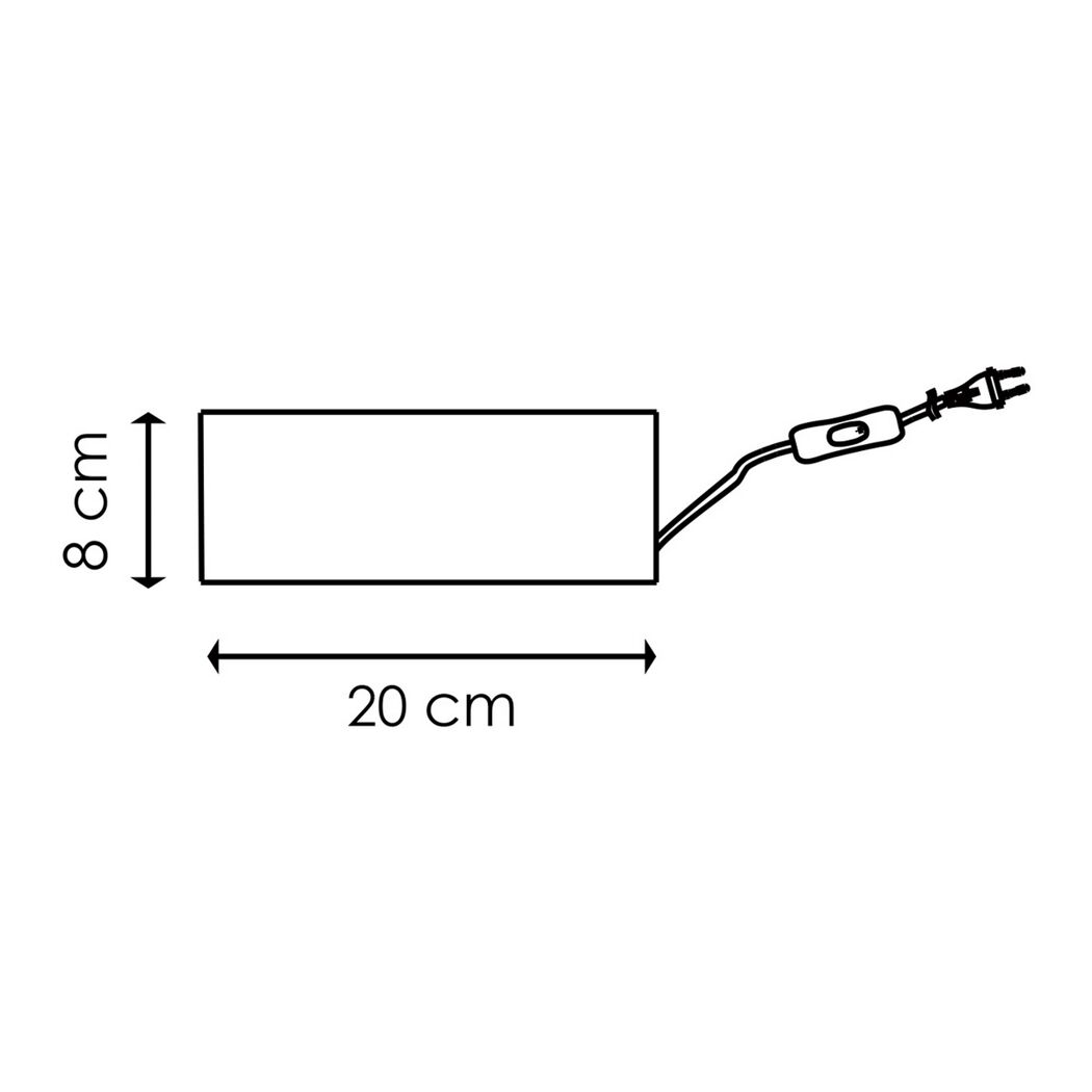Tischlampe 'Rinca' E27 10 W 20 x 8 x 10 cm