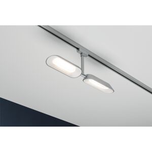 LED-Spot URail System 'Dipper' 2x8 W Chrom matt/weiß dimmbar