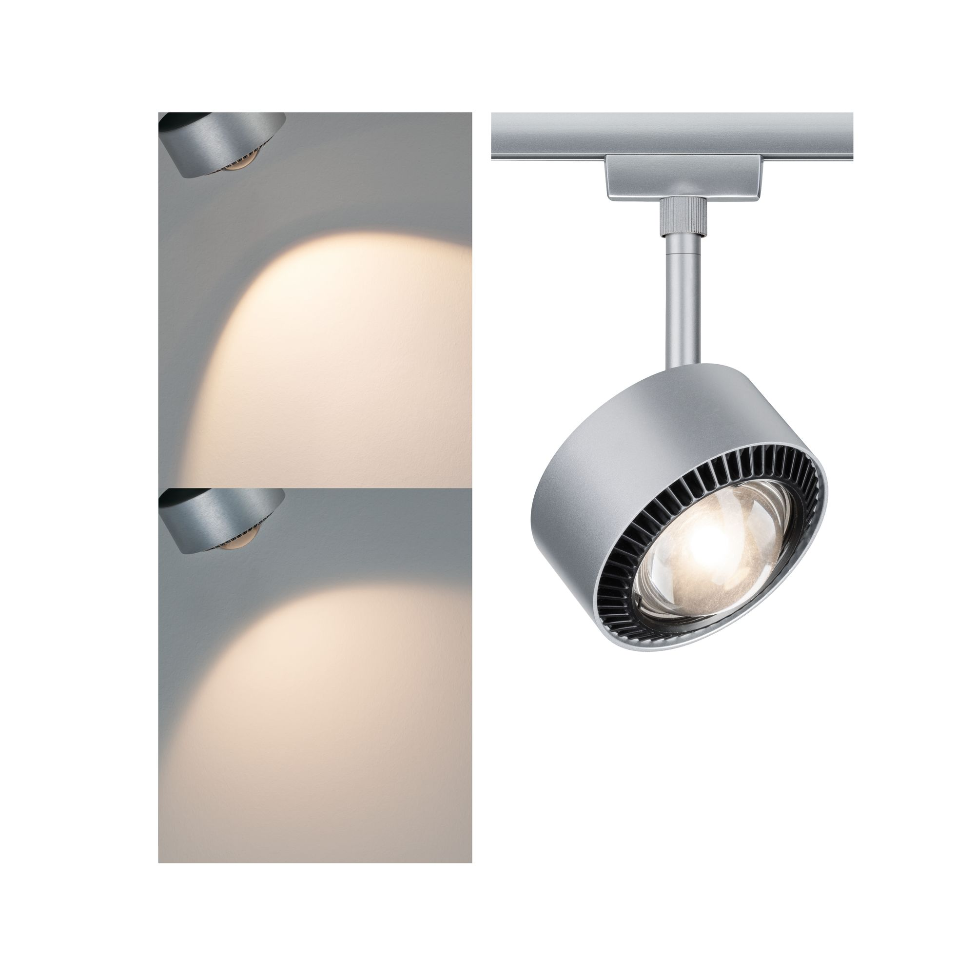 LED-Spot URail System 'Aldan' 9 W Chrom matt/schwarz dimmbar + product picture