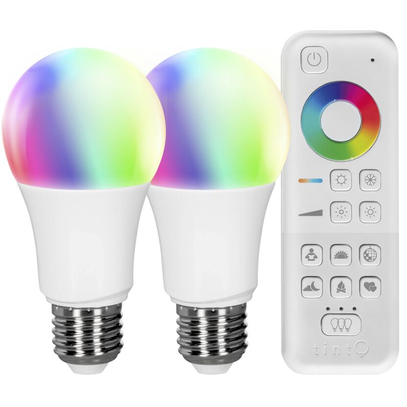 LED-Leuchtmittelset 'tint' dimmbar Standardform E27 9,5 W 806 lm RGB - tunable white 2 Stück